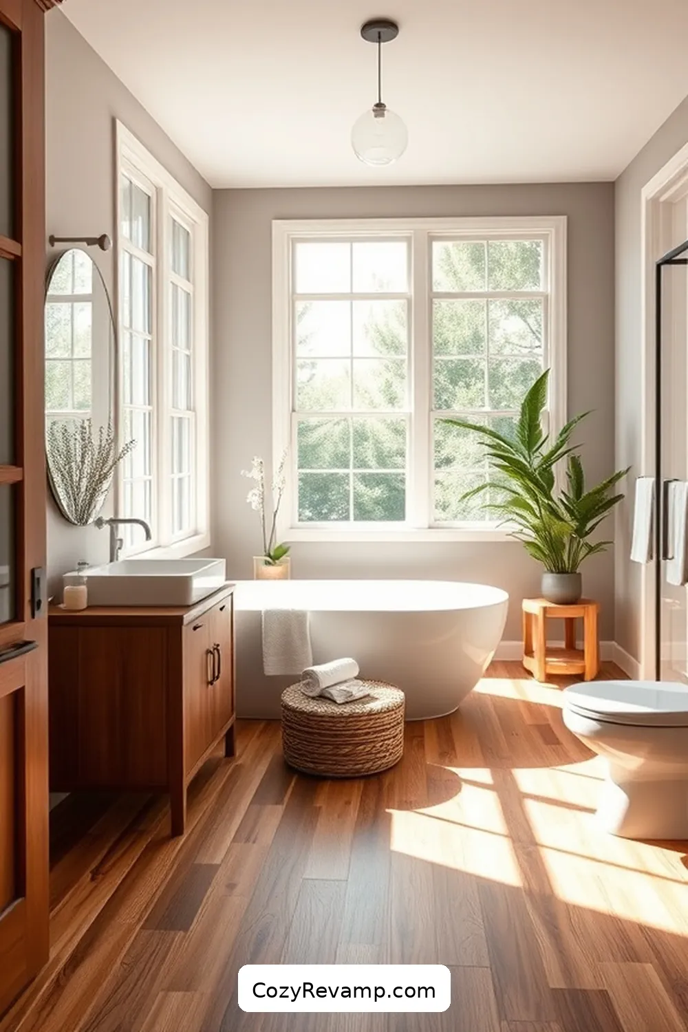 23 Stunning Modern Farmhouse Bathroom Ideas With Bamboo Material 7 Sustainable Bamboo Flooring for 23 Stunning Modern Farmhouse Bathroom Ideas With Bamboo Material