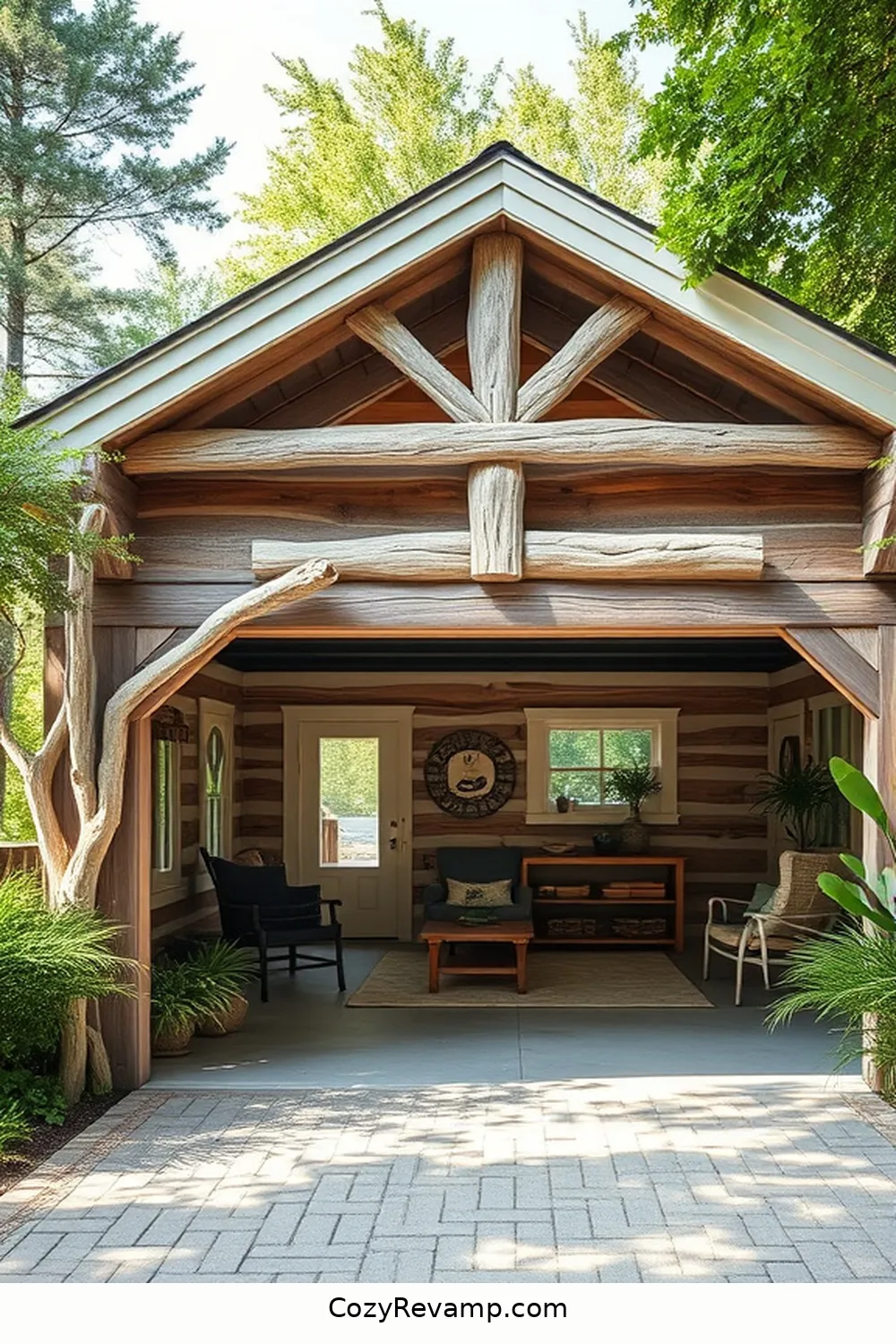 Coastal-Inspired Garage With Driftwood Accents for 23 Stunning Rustic Garage Designs With Recycled Wood Material