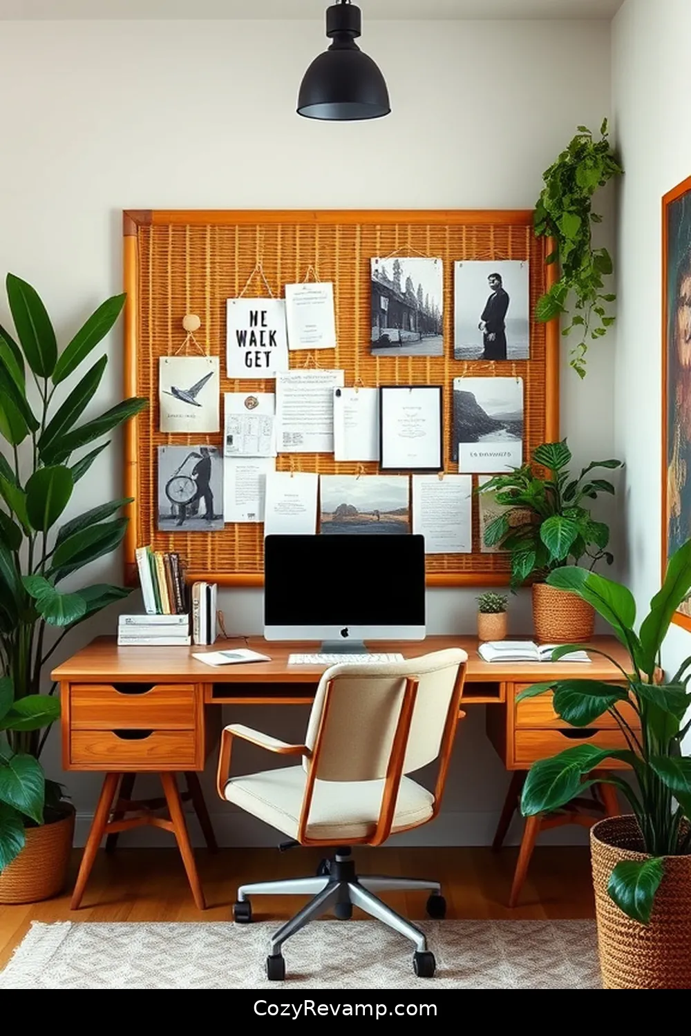23 Stylish Ideas for a Modern Farmhouse Home Office With Bamboo Material 23 Add a Bamboo Bulletin Board for Inspiration for 23 Stylish Ideas for a Modern Farmhouse Home Office With Bamboo Material