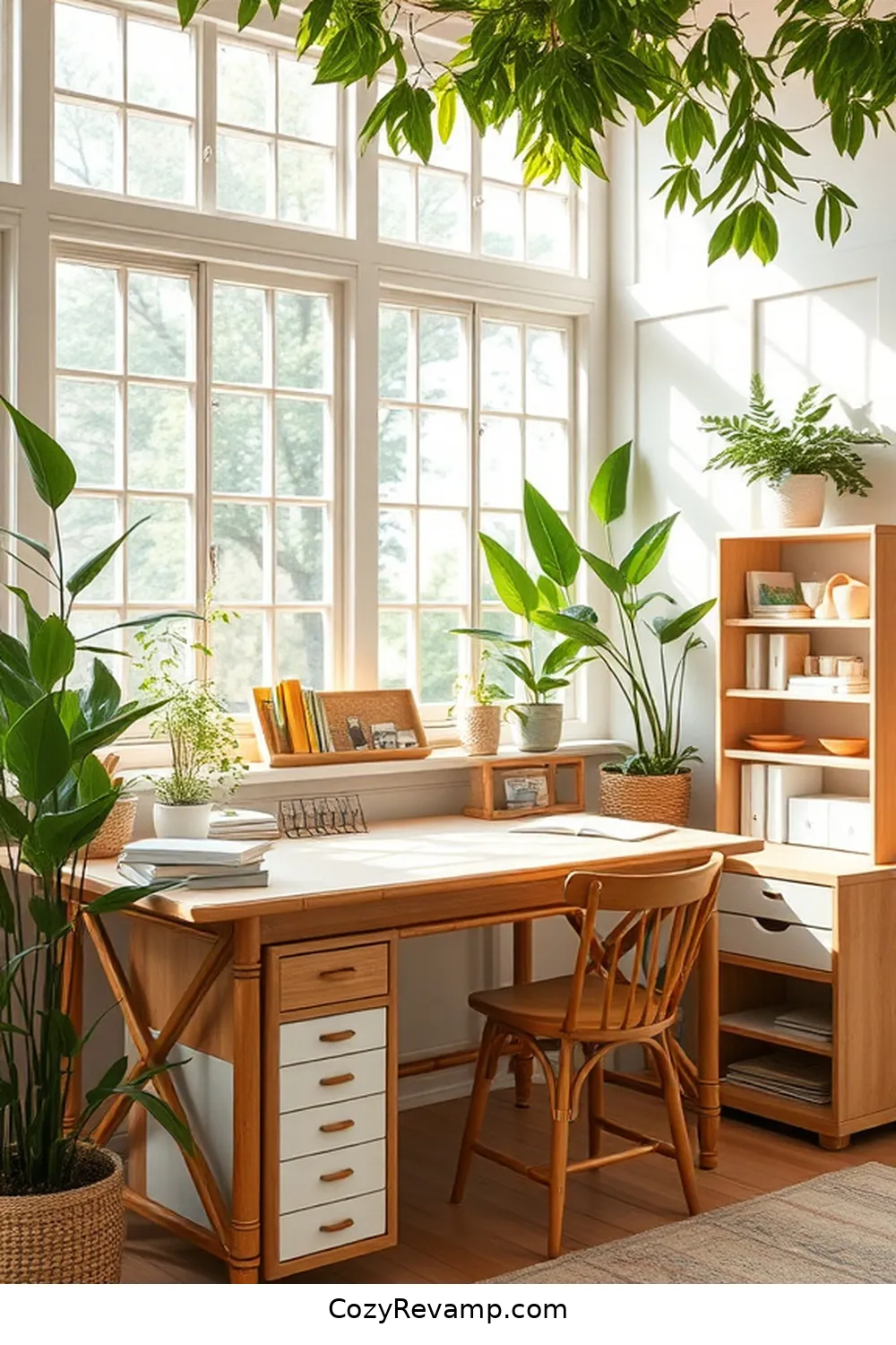 23 Stylish Ideas for a Modern Farmhouse Home Office With Bamboo Material 19 Design a Bamboo Crafting Station for Creative Projects for 23 Stylish Ideas for a Modern Farmhouse Home Office With Bamboo Material