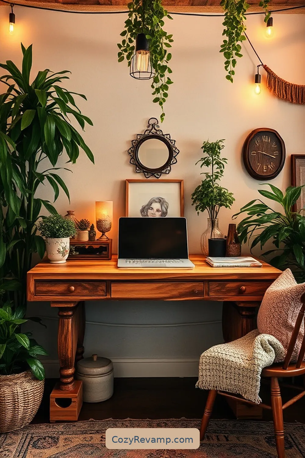 23 Ways to Create a Bohemian Bedroom With Recycled Wood Material 14 Reclaimed Wood Desk for 23 Ways to Create a Bohemian Bedroom With Recycled Wood Material