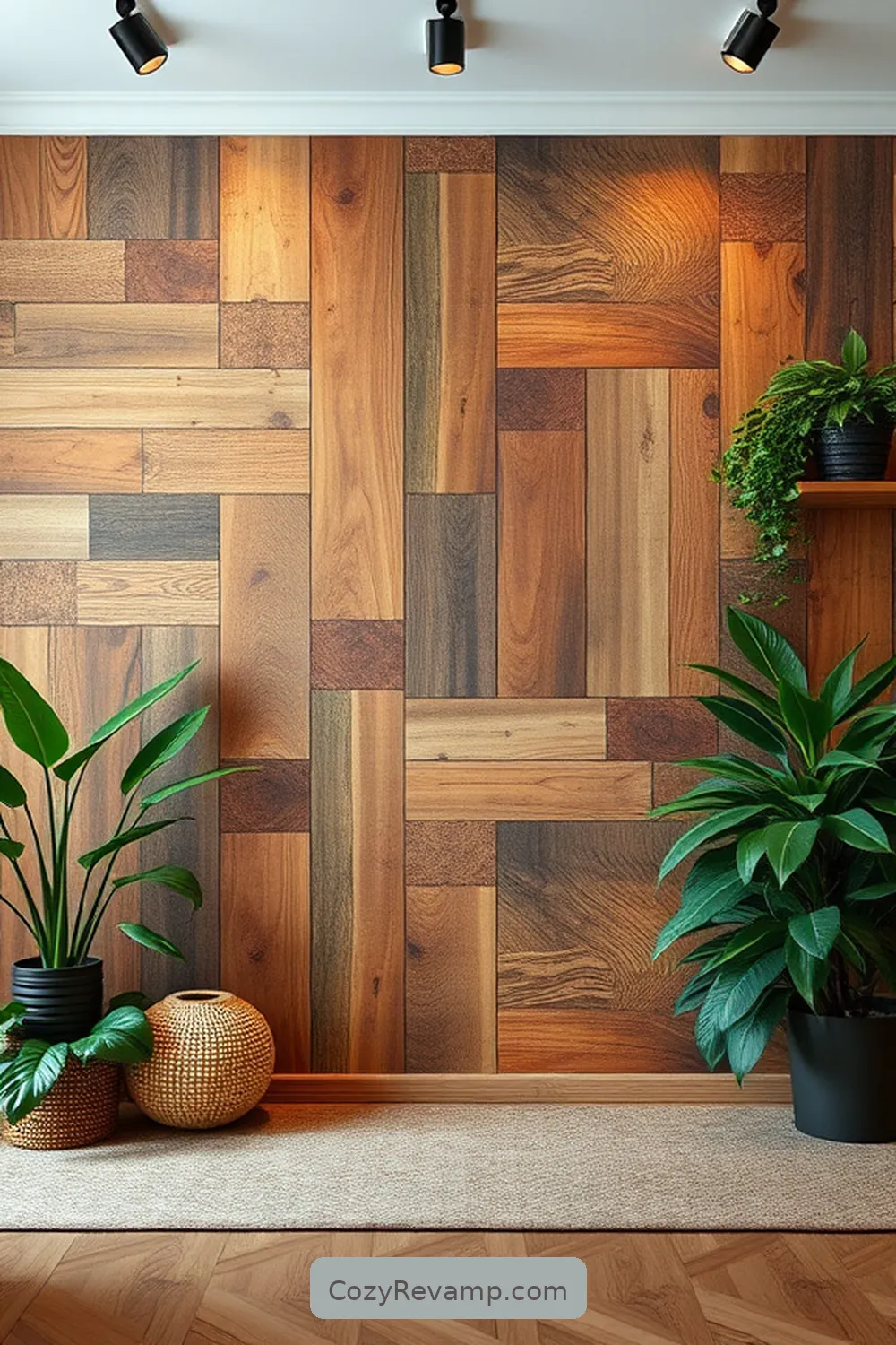 23 Ways to Create a Bohemian Bedroom With Recycled Wood Material 5 Vintage Wood Accent Wall for 23 Ways to Create a Bohemian Bedroom With Recycled Wood Material