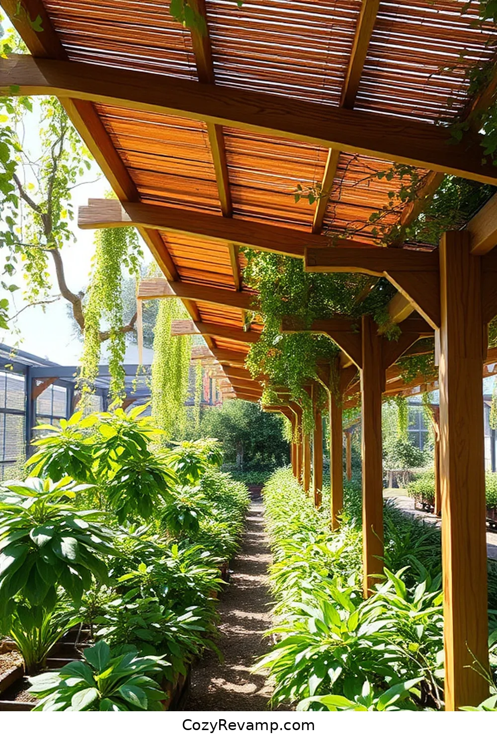 Shade Structures for 24 Essential Elements for Industrial Nurseries Using Recycled Wood Material