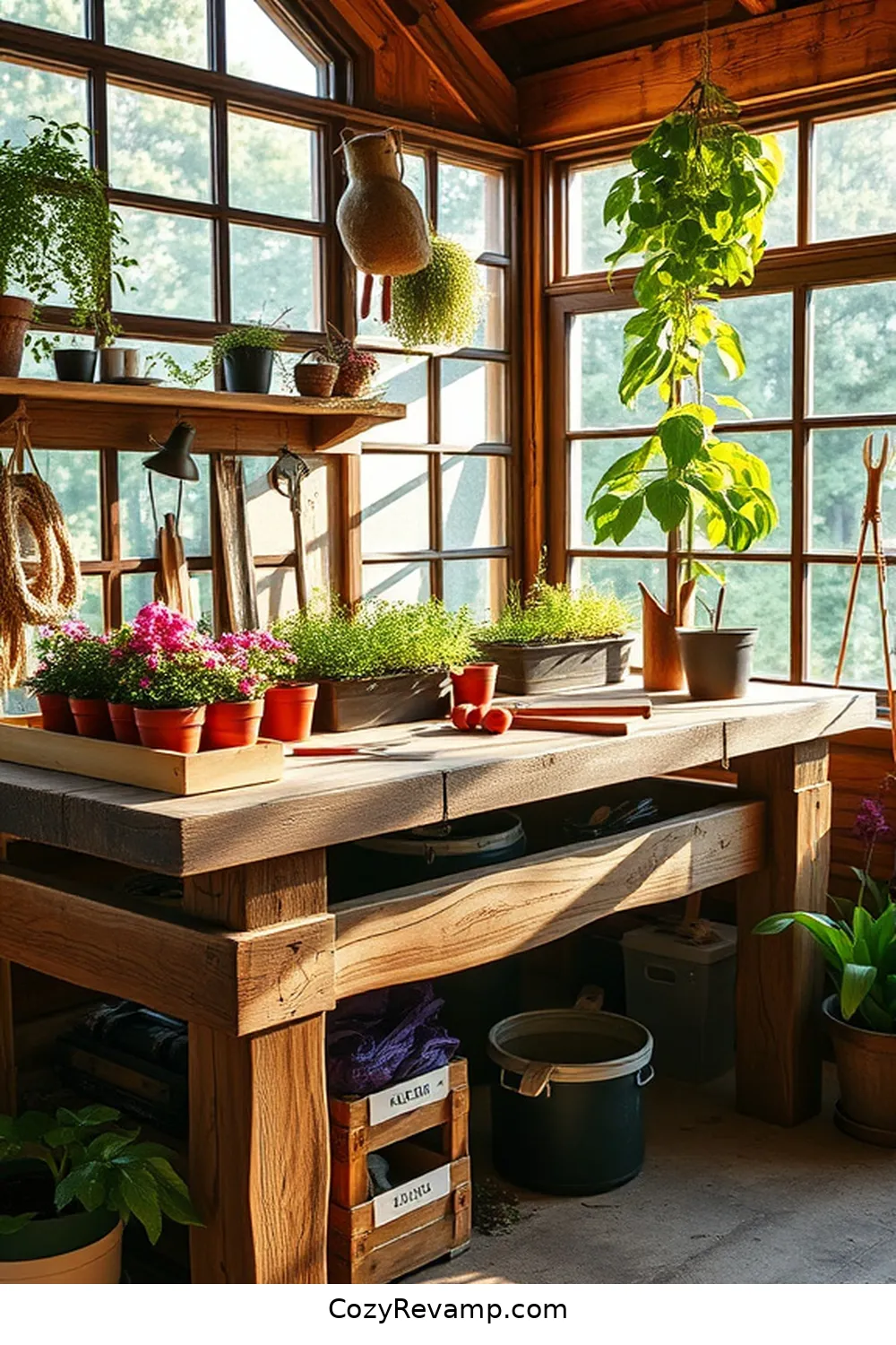 Workbenches for 24 Essential Elements for Industrial Nurseries Using Recycled Wood Material
