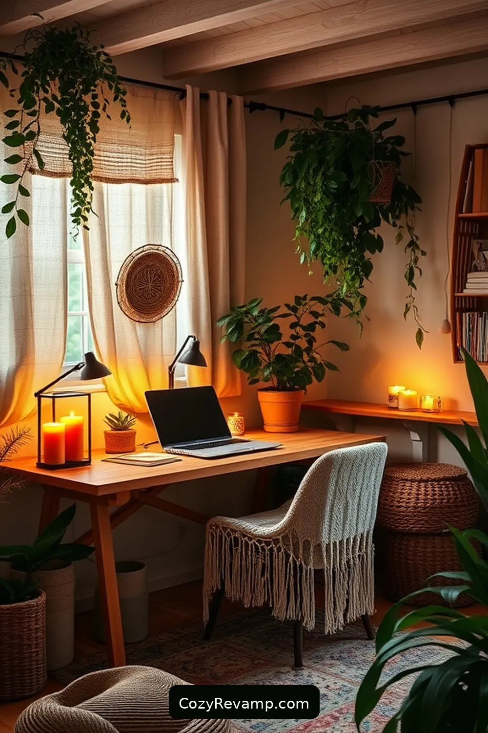24 Essential Elements of a Bohemian Home Office With Organic Cotton Material 23 Aromatherapy and Natural Candles for 24 Essential Elements of a Bohemian Home Office With Organic Cotton Material