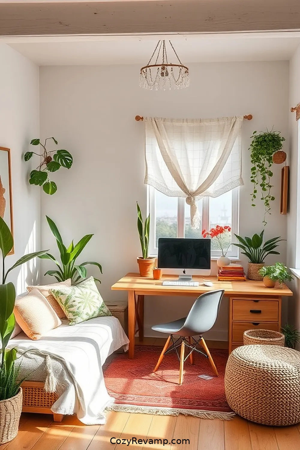 24 Essential Elements of a Bohemian Home Office With Organic Cotton Material 22 Eco-Conscious Lighting Solutions for 24 Essential Elements of a Bohemian Home Office With Organic Cotton Material