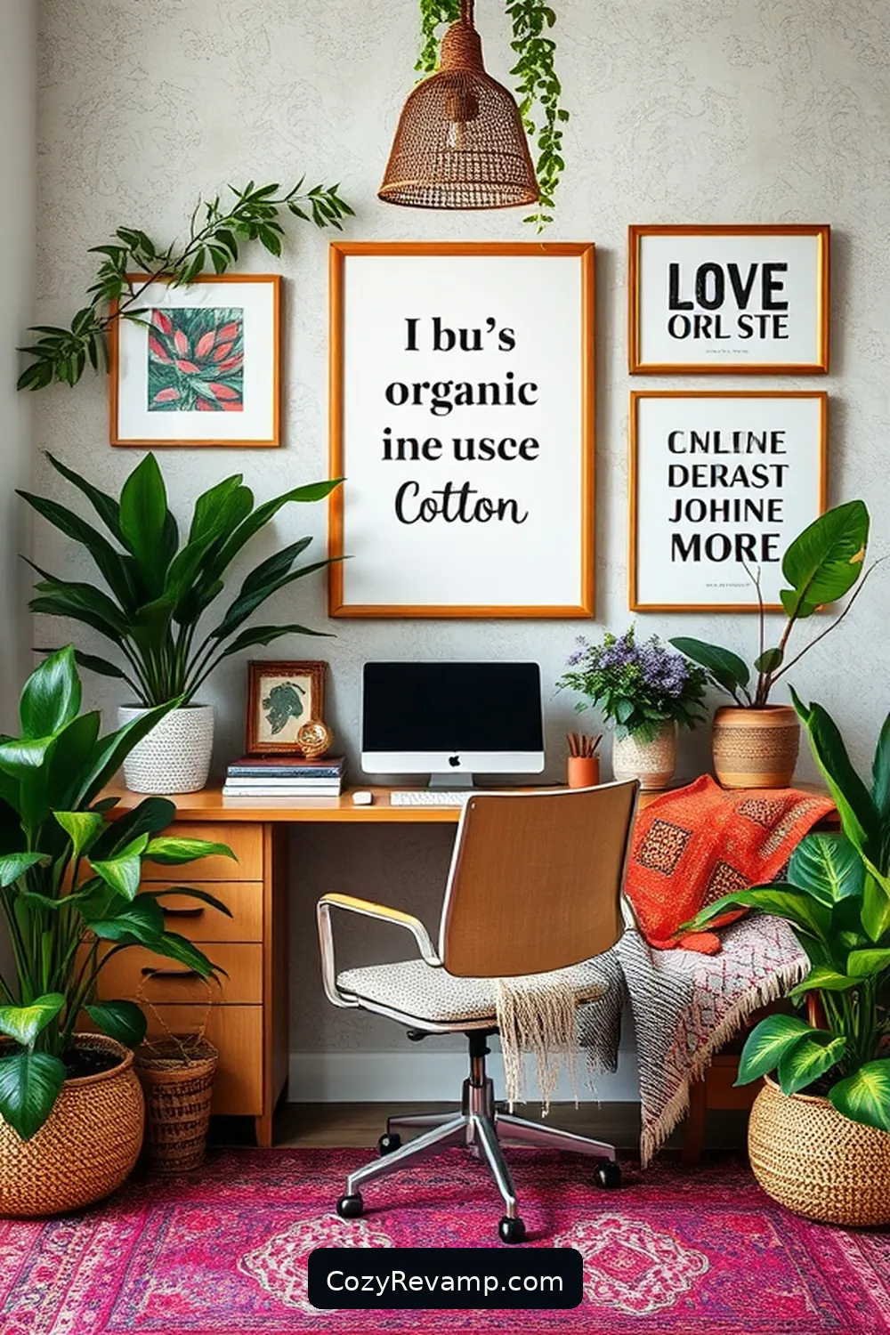24 Essential Elements of a Bohemian Home Office With Organic Cotton Material 24 Inspirational Quote Prints for 24 Essential Elements of a Bohemian Home Office With Organic Cotton Material