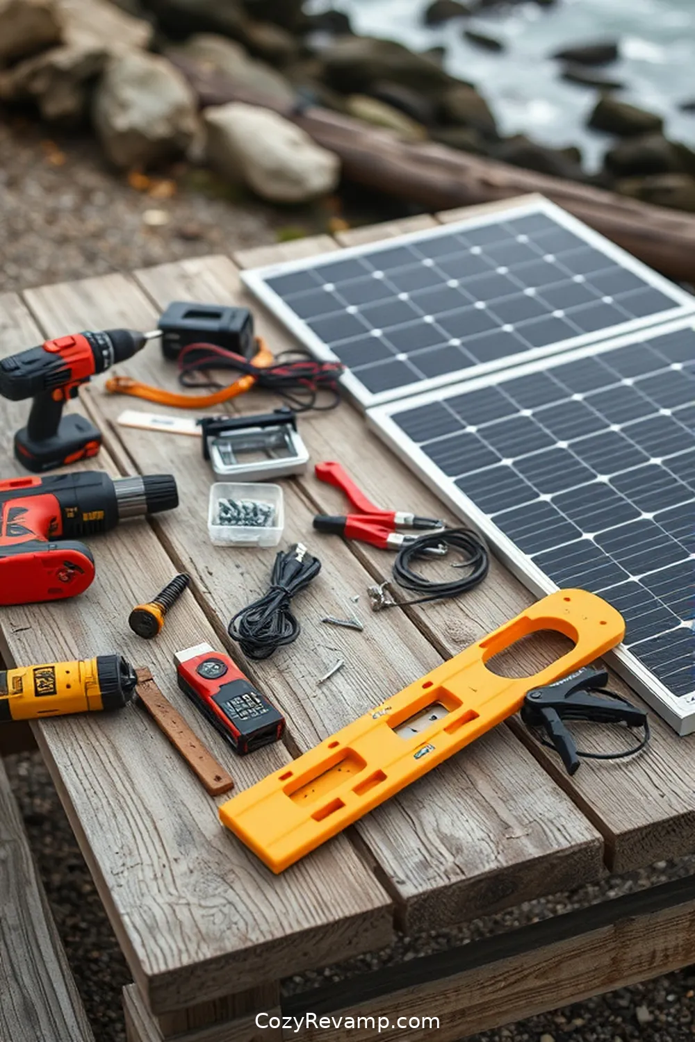 Installation Tools for 24 Essential Materials for Coastal Garage Solar-Powered Lights