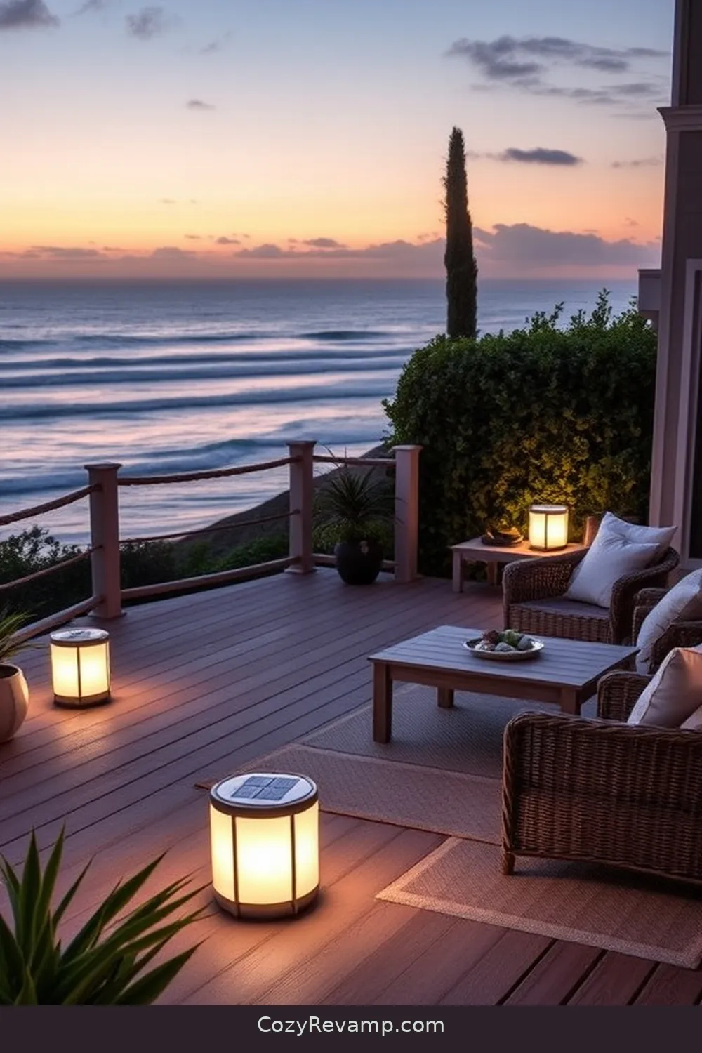 Solar-Powered Deck Lighting for 24 Essential Materials for Coastal Living Room Solar-Powered Lights