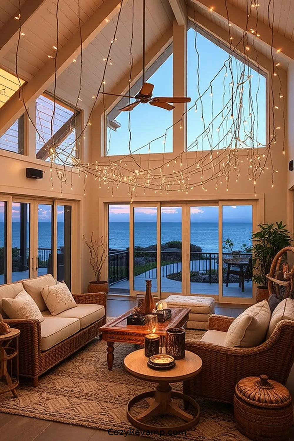Solar-Powered Fairy Lights for 24 Essential Materials for Coastal Living Room Solar-Powered Lights