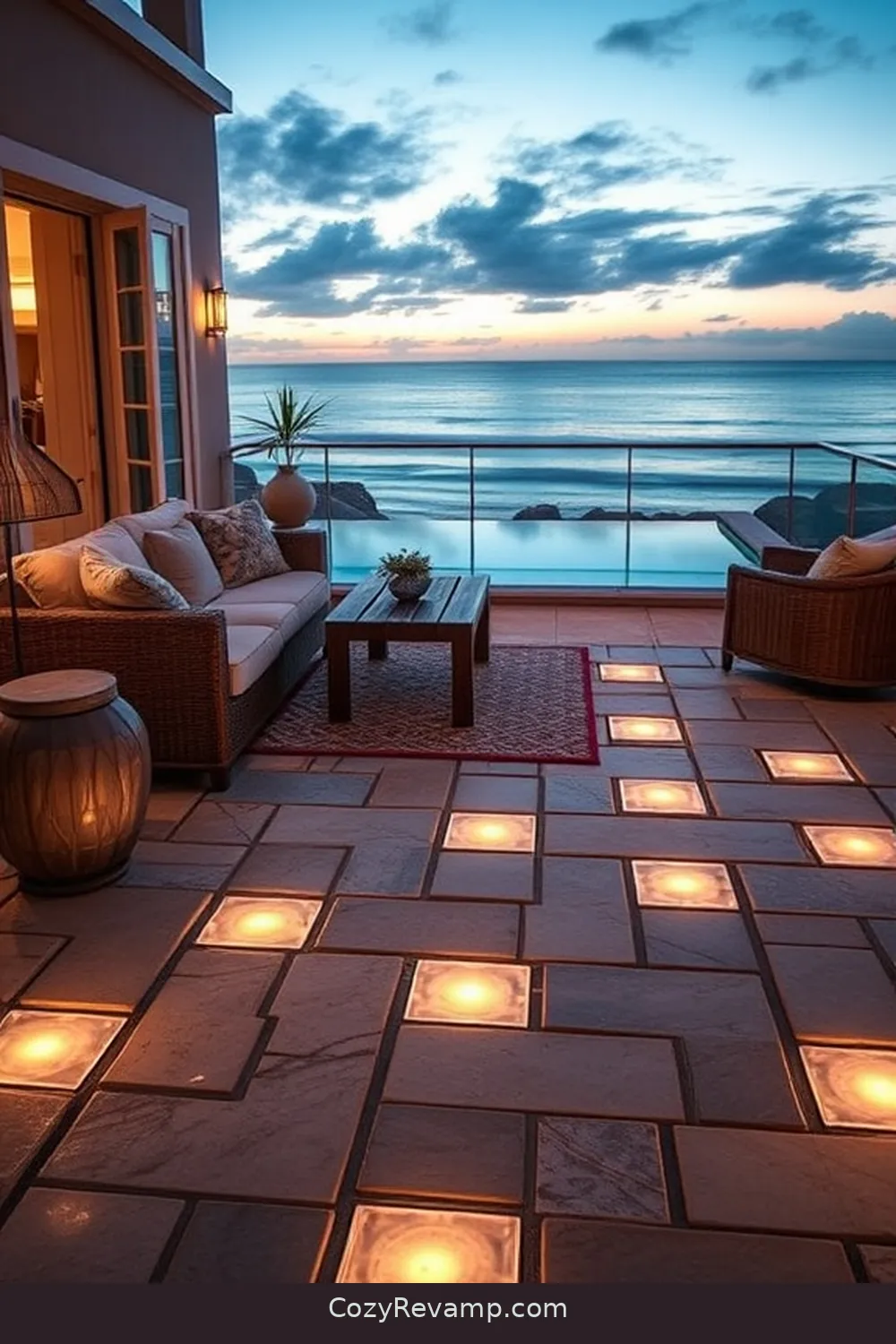 Solar-Powered LED Pavers for 24 Essential Materials for Coastal Living Room Solar-Powered Lights