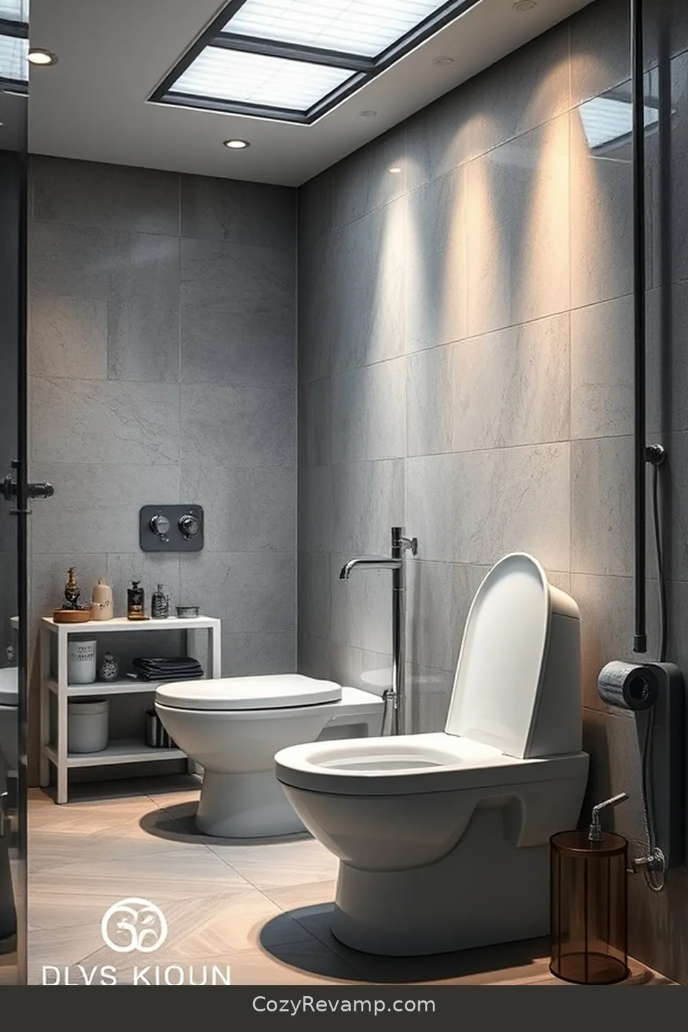 High-Efficiency Toilets for 24 Essential Materials for Industrial Bathrooms With Solar-Powered Lights