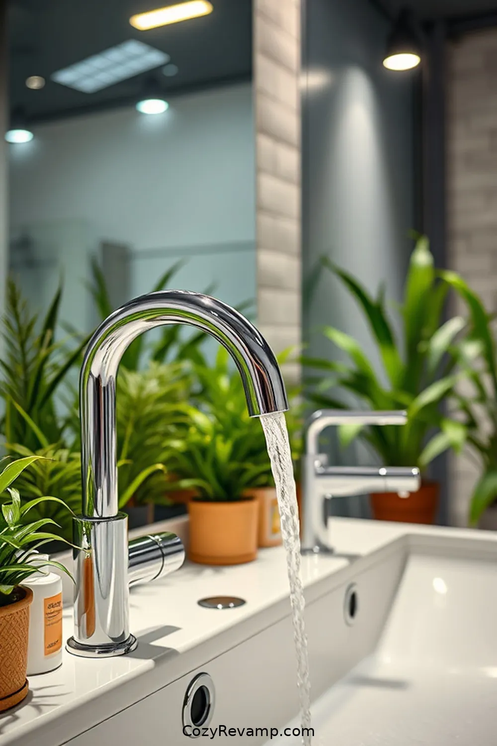 Water-Saving Faucets for 24 Essential Materials for Industrial Bathrooms With Solar-Powered Lights