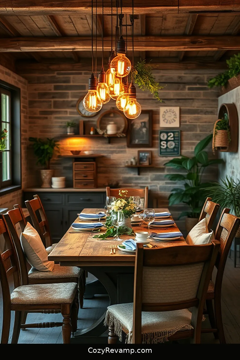 24 Essential Materials for Rustic Dining Rooms With Solar-Powered Lights 14 Edison Bulbs for 24 Essential Materials for Rustic Dining Rooms With Solar-Powered Lights