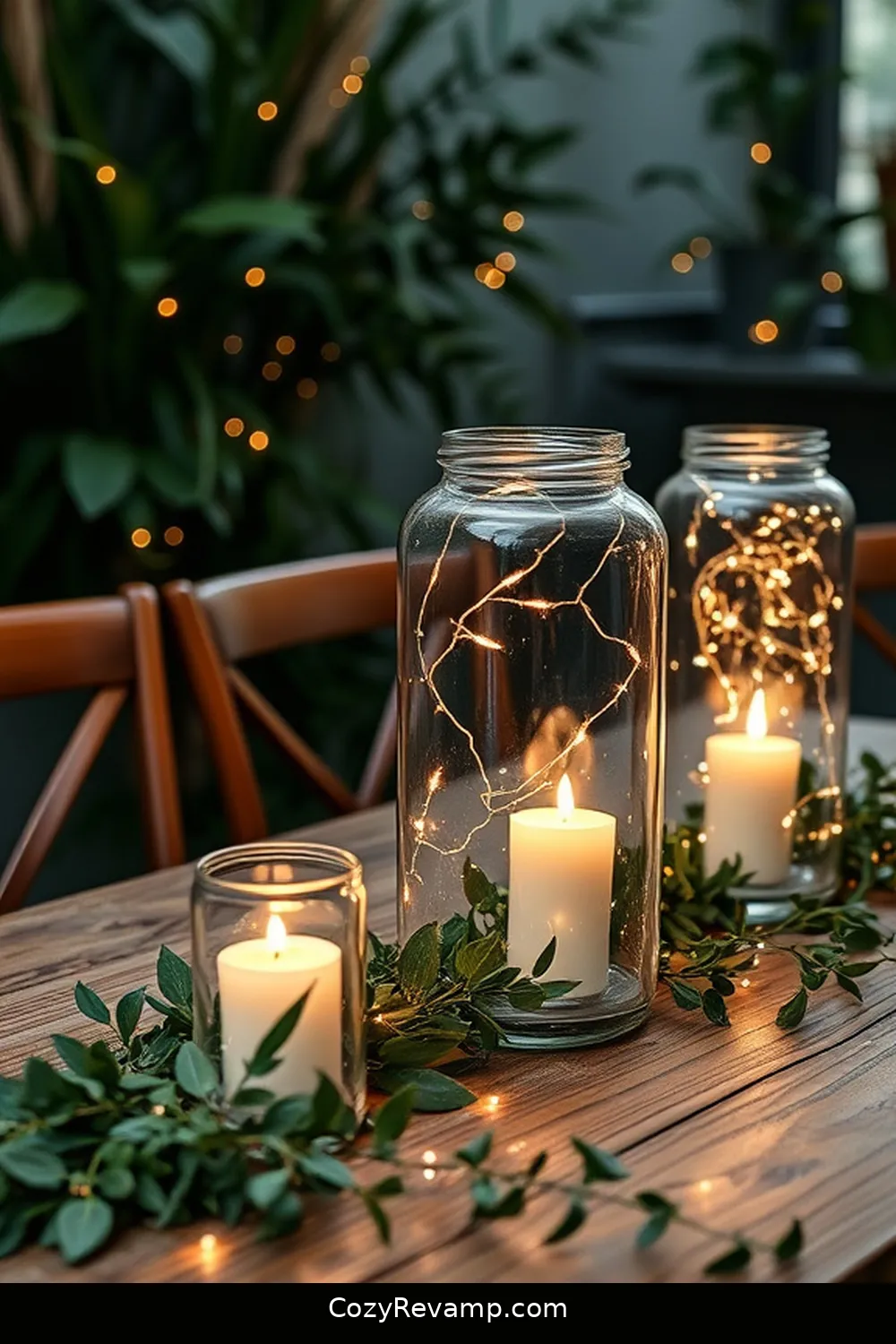 24 Essential Materials for Rustic Dining Rooms With Solar-Powered Lights 19 Glass Jar Candle Holders for 24 Essential Materials for Rustic Dining Rooms With Solar-Powered Lights