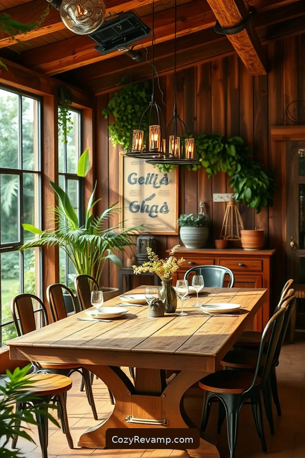 24 Essential Materials for Rustic Dining Rooms With Solar-Powered Lights 20 Metal Accents for 24 Essential Materials for Rustic Dining Rooms With Solar-Powered Lights