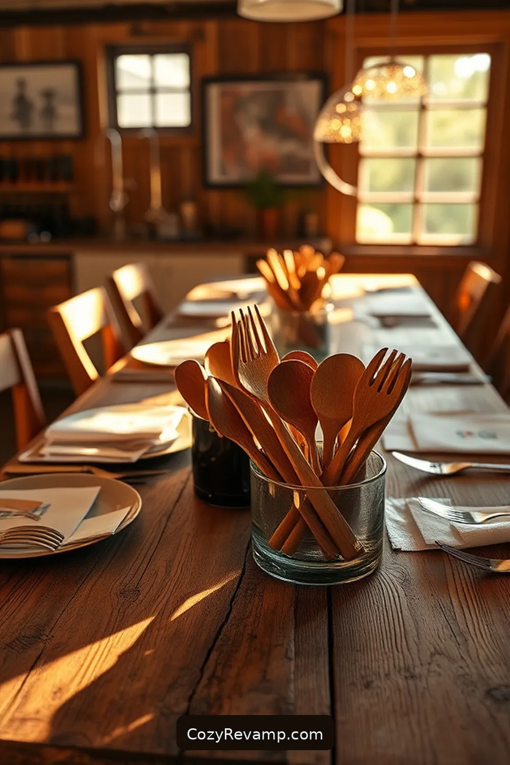 24 Essential Materials for Rustic Dining Rooms With Solar-Powered Lights 18 Wooden Utensils for 24 Essential Materials for Rustic Dining Rooms With Solar-Powered Lights