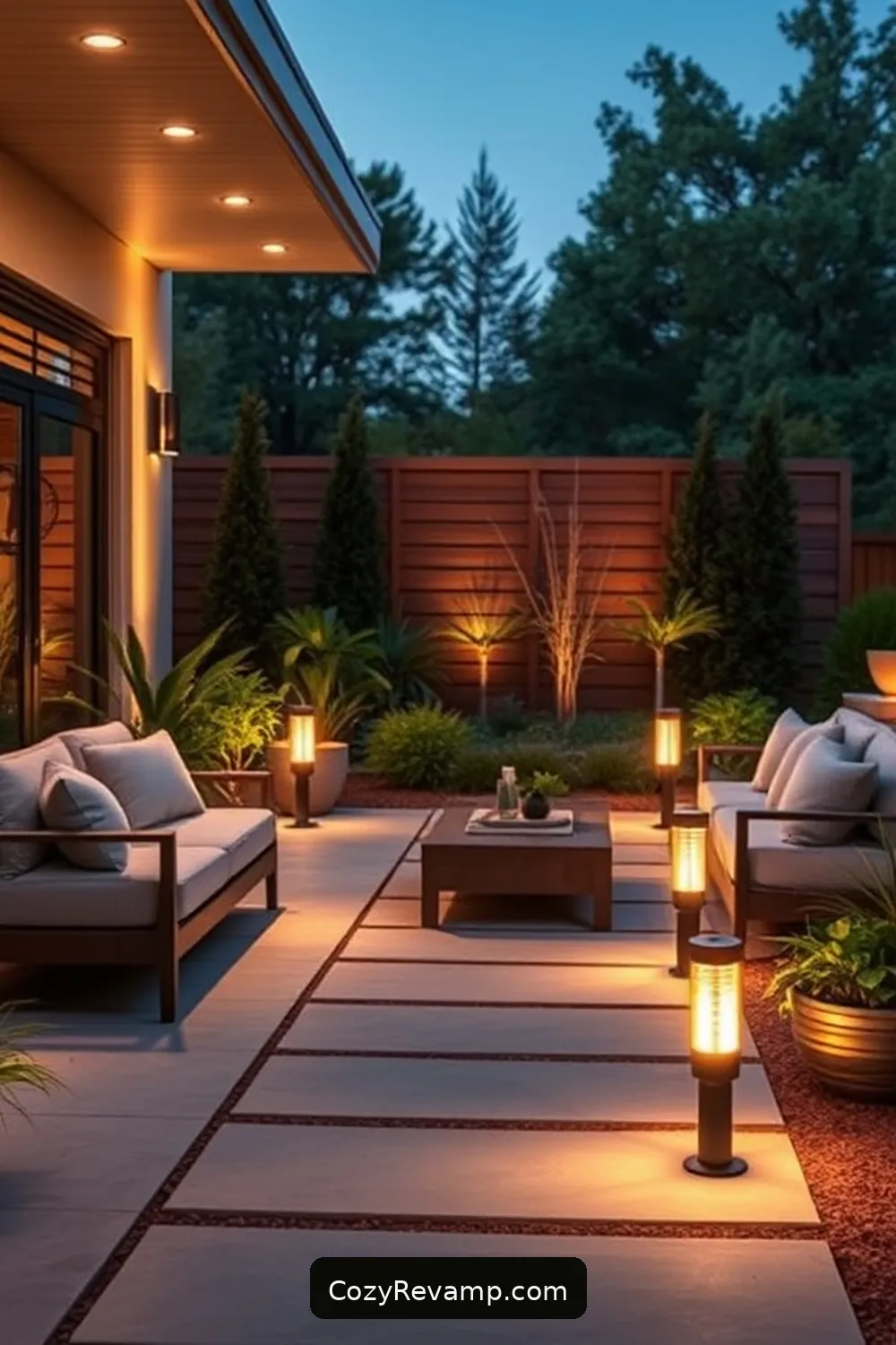 LED Solar Pathway Lights for 24 Essential Materials for a Mid-Century Modern Outdoor Patio With Solar-Powered Lights