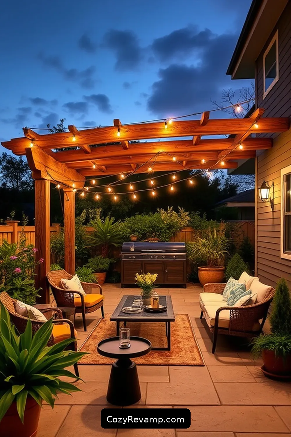 Reclaimed Wood Structures for 24 Essential Materials for a Mid-Century Modern Outdoor Patio With Solar-Powered Lights