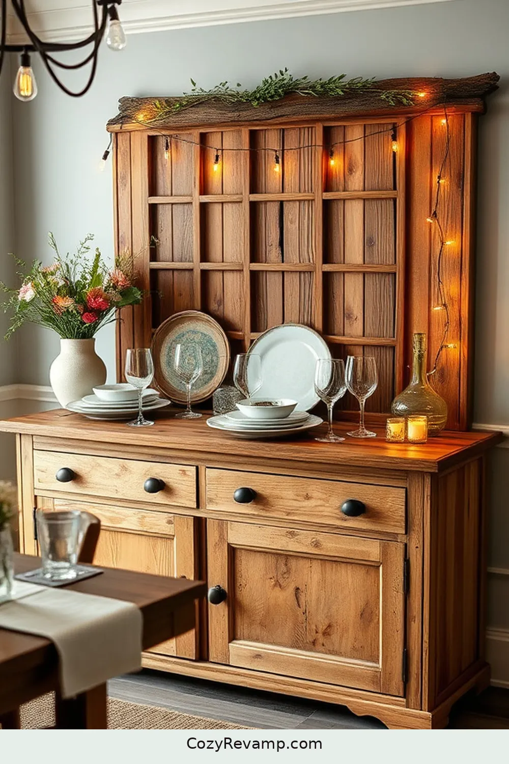 Farmhouse-Style Buffet for 24 Essential Materials for a Modern Farmhouse Dining Room With Solar Powered Lights