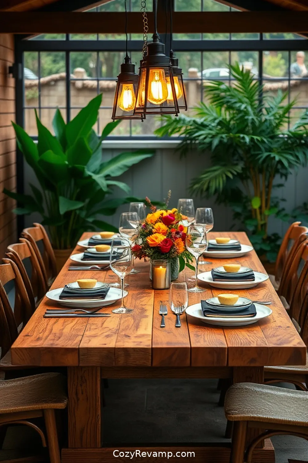 Reclaimed Wood Dining Table for 24 Essential Materials for a Modern Farmhouse Dining Room With Solar Powered Lights