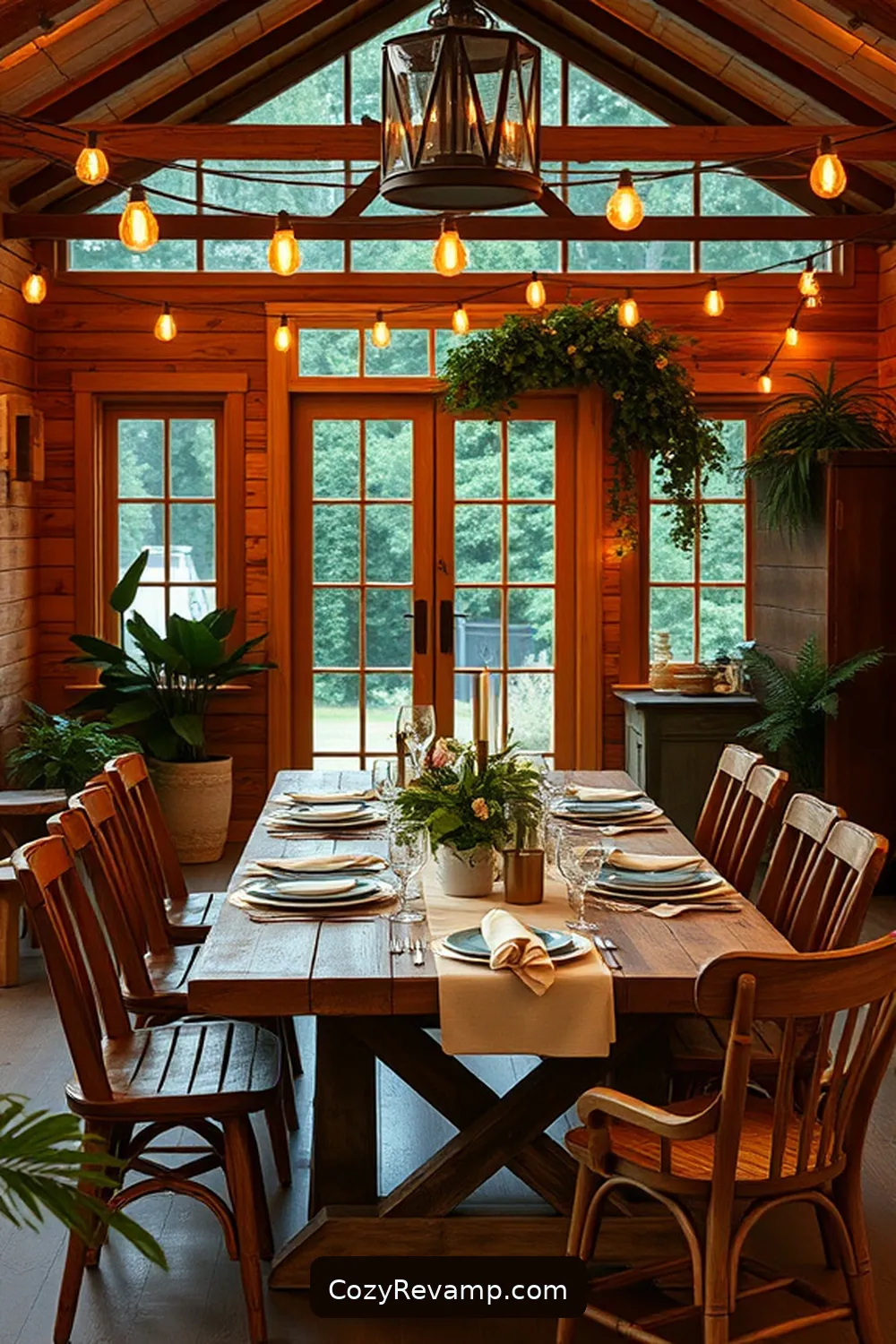 Solar-Powered String Lights for 24 Essential Materials for a Modern Farmhouse Dining Room With Solar Powered Lights