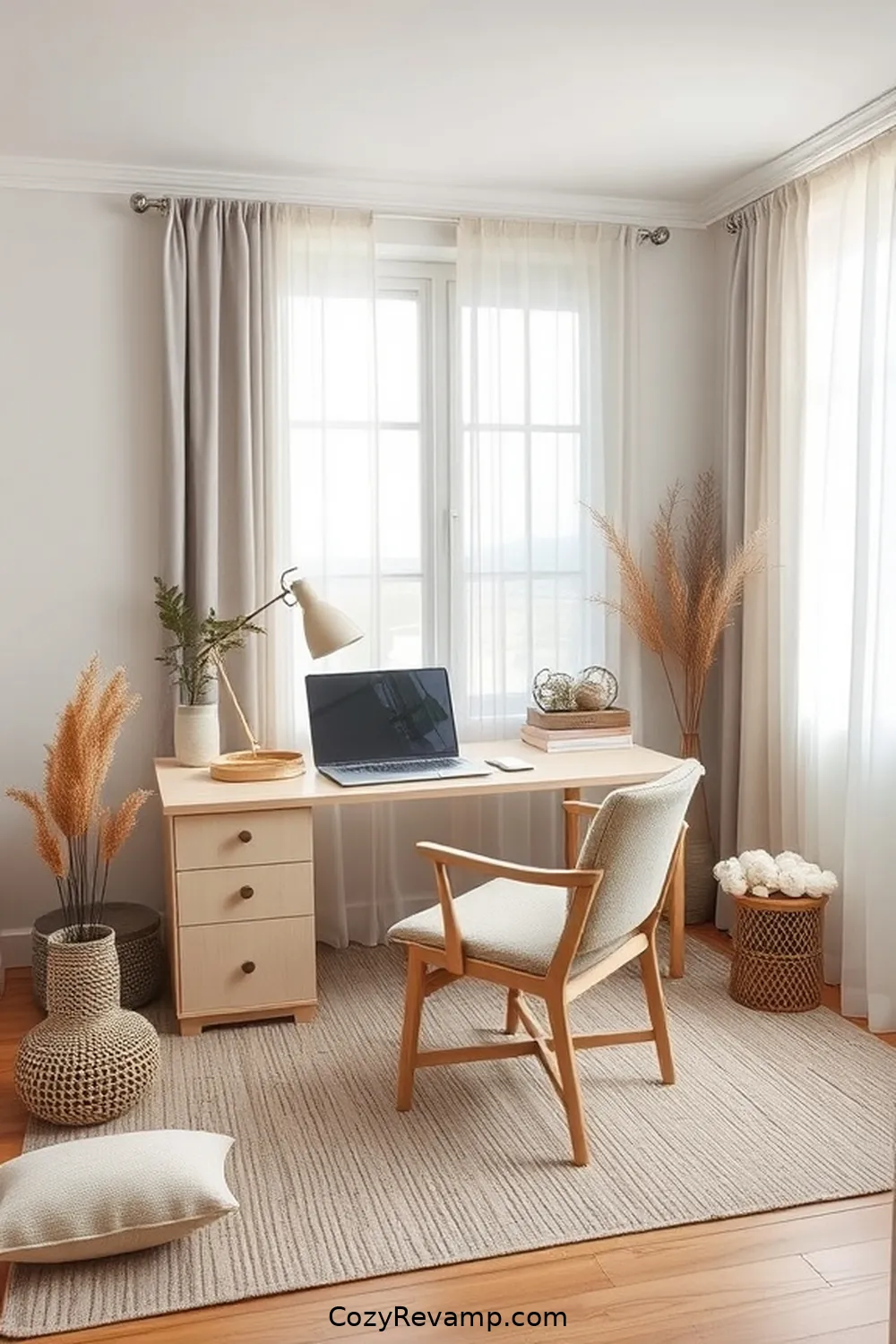 Choose a Neutral Color Palette for 24 Essential Tips for a Minimalist Home Office With Organic Cotton Material