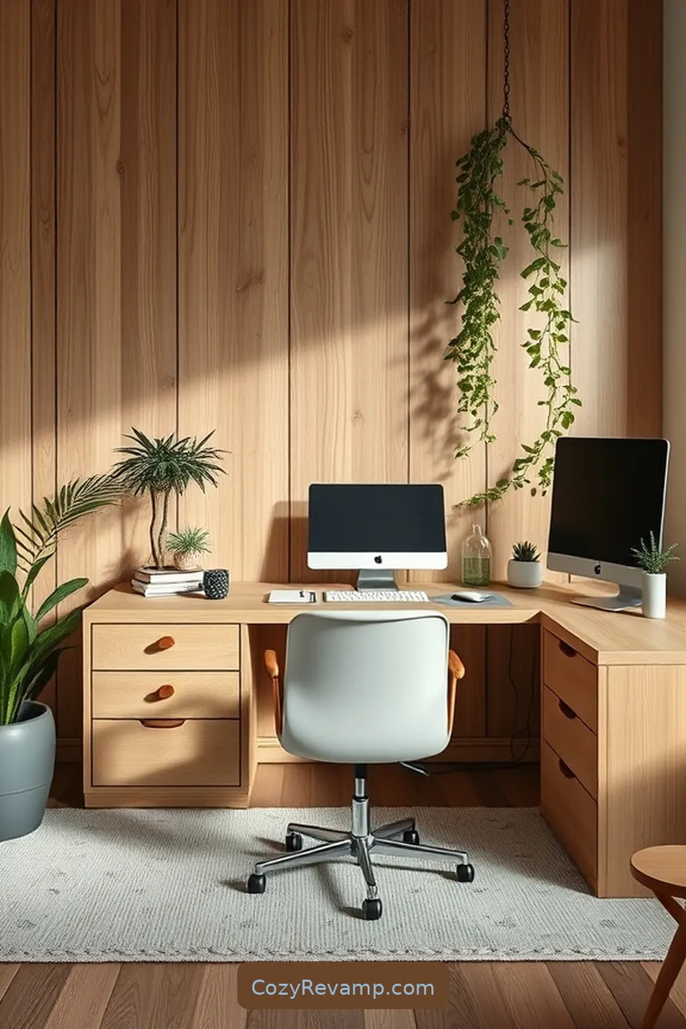 Keep Cables and Wires Hidden for 24 Essential Tips for a Minimalist Home Office With Organic Cotton Material