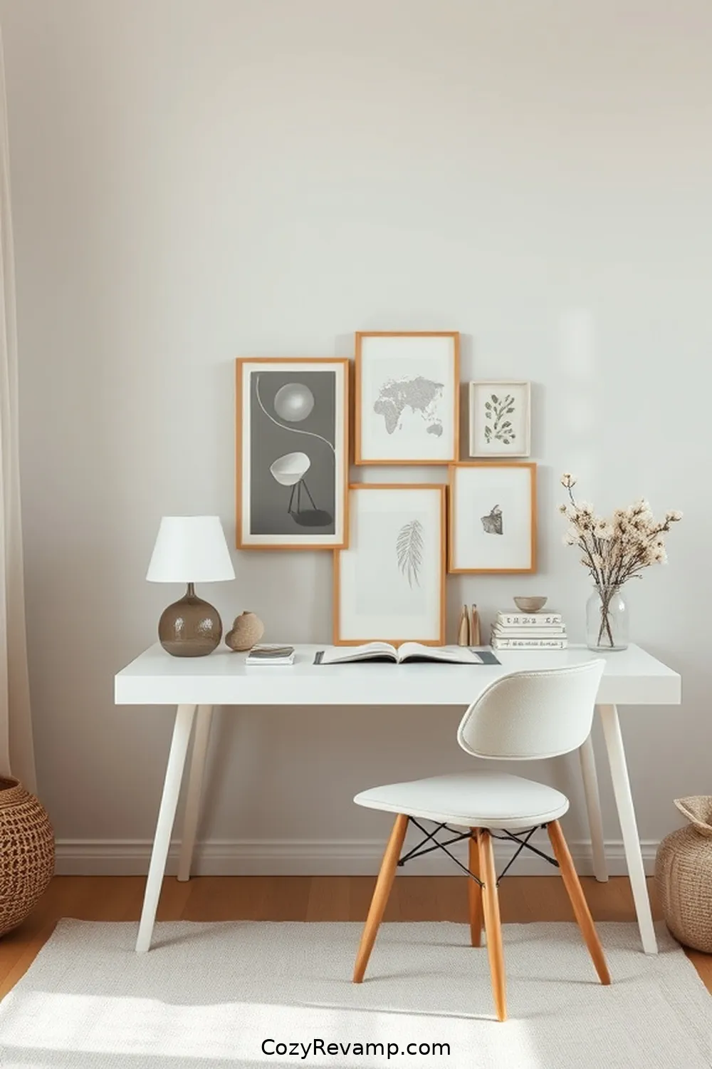 Limit Decorative Items for 24 Essential Tips for a Minimalist Home Office With Organic Cotton Material