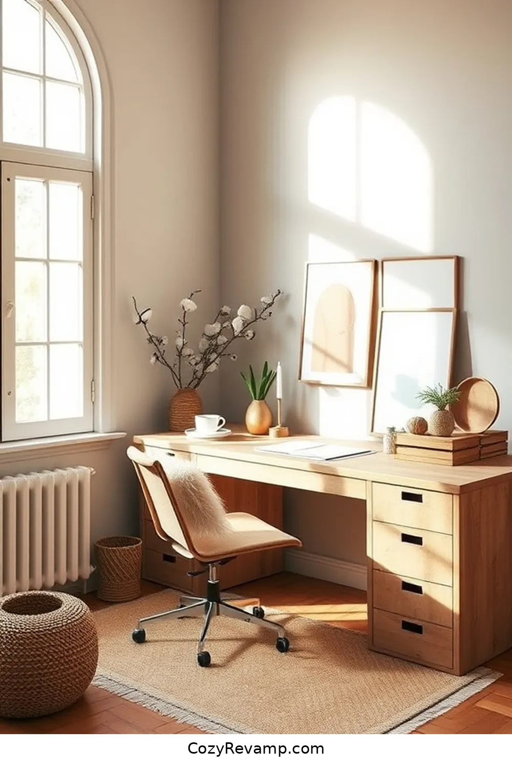 Personalize With Meaningful Items for 24 Essential Tips for a Minimalist Home Office With Organic Cotton Material