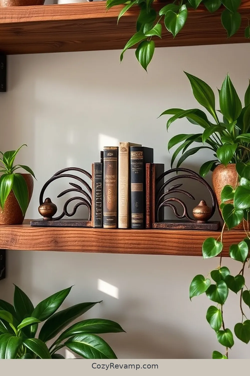 Reclaimed Metal Bookends for 24 Inspiring Ideas for a Modern Farmhouse Library With Reclaimed Materials