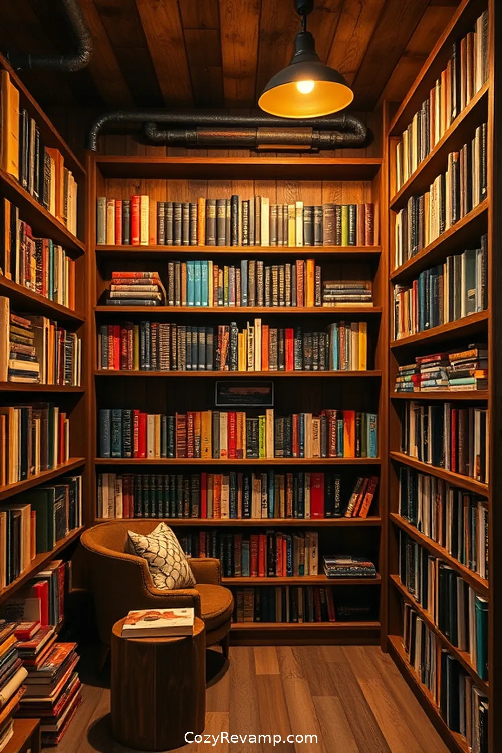 Reclaimed Pipe Bookshelf Supports for 24 Inspiring Ideas for a Modern Farmhouse Library With Reclaimed Materials