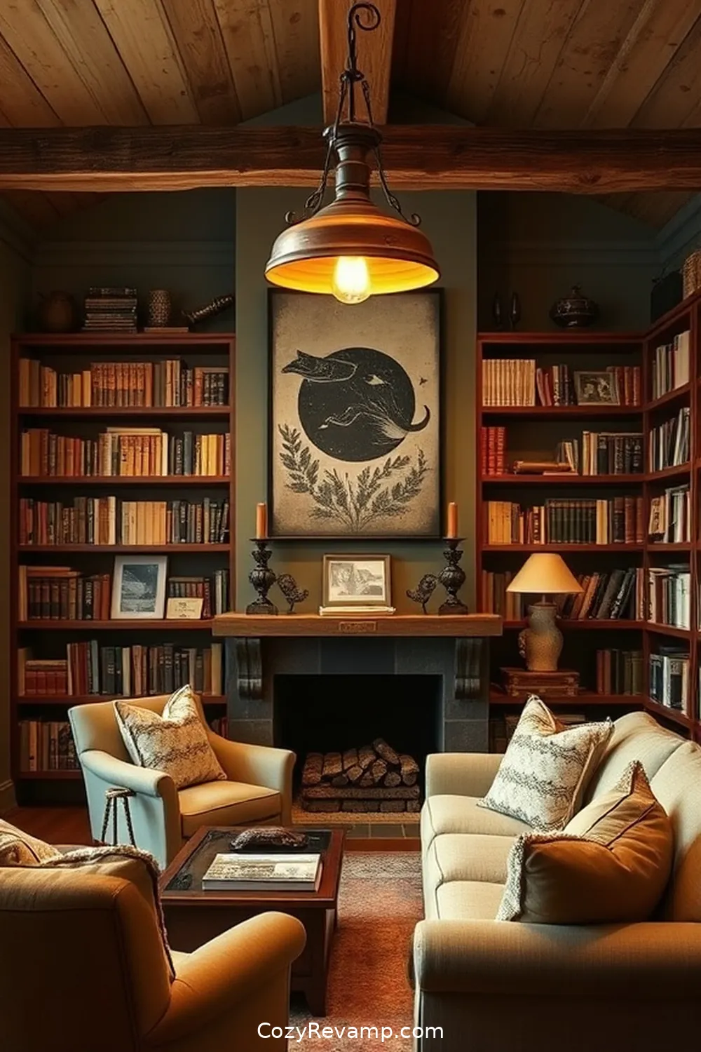 Rustic Lighting Fixtures for 24 Inspiring Ideas for a Modern Farmhouse Library With Reclaimed Materials