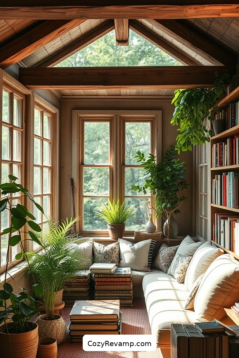 Salvaged Window Reading Nook for 24 Inspiring Ideas for a Modern Farmhouse Library With Reclaimed Materials