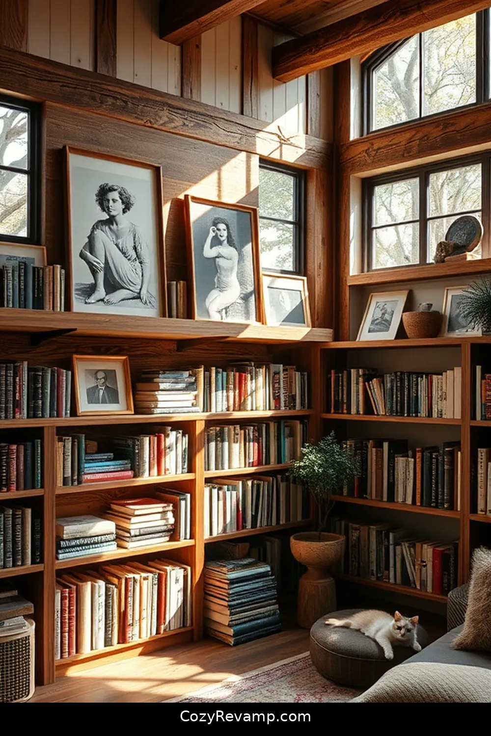 Vintage Frame Book Display for 24 Inspiring Ideas for a Modern Farmhouse Library With Reclaimed Materials