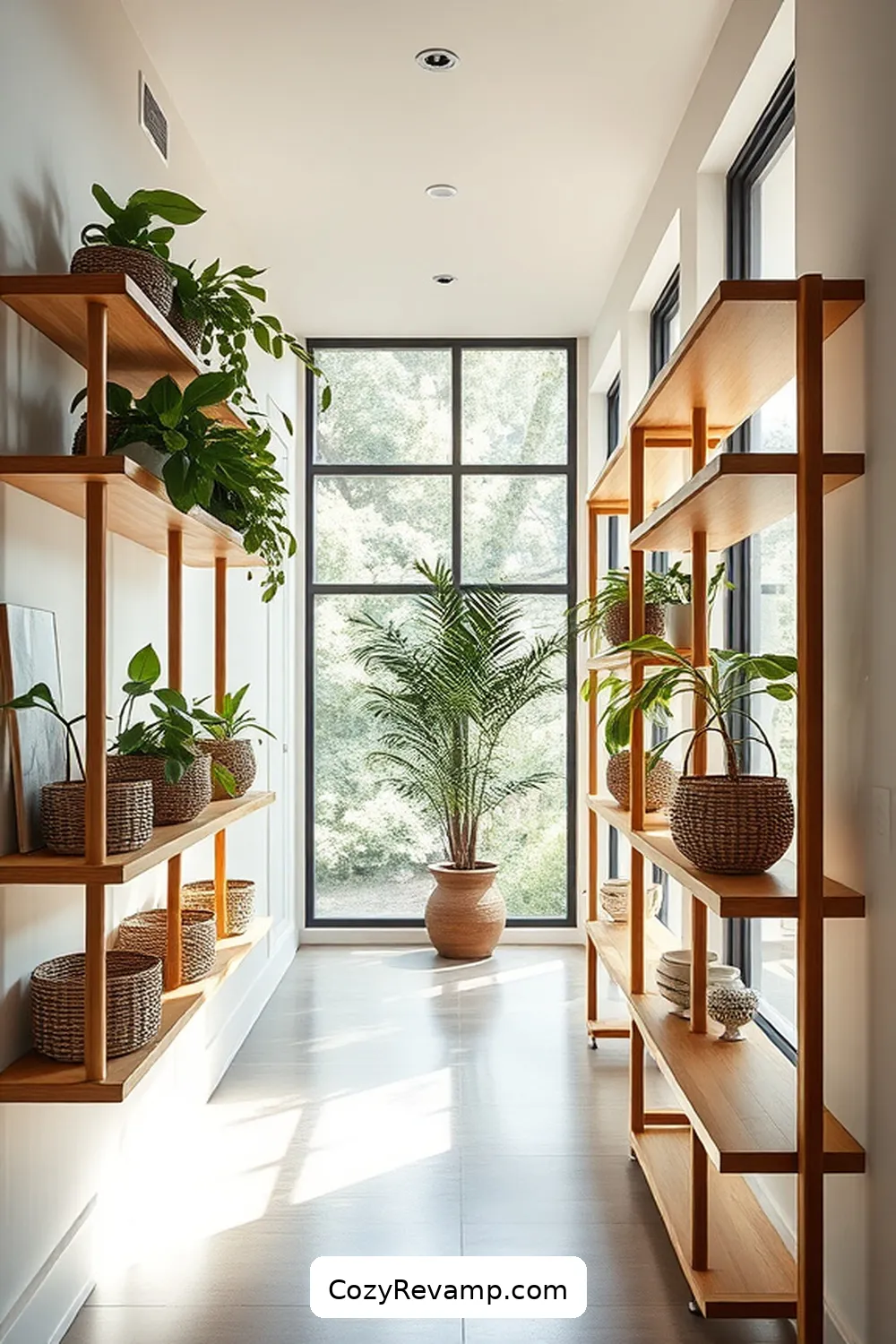 24 Inspiring Minimalist Hallway Ideas Using Natural Fibers 12 Bamboo Shelves for Functional Decor for 24 Inspiring Minimalist Hallway Ideas Using Natural Fibers