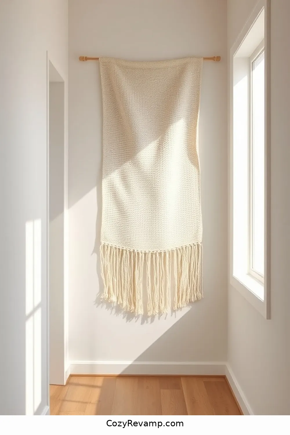 24 Inspiring Minimalist Hallway Ideas Using Natural Fibers 4 Cotton Wall Hanging for Softness for 24 Inspiring Minimalist Hallway Ideas Using Natural Fibers