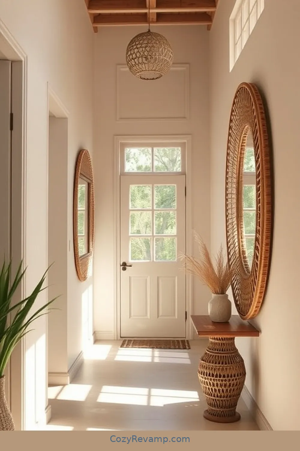 24 Inspiring Minimalist Hallway Ideas Using Natural Fibers 21 Rattan Mirrors for an Open Feel for 24 Inspiring Minimalist Hallway Ideas Using Natural Fibers