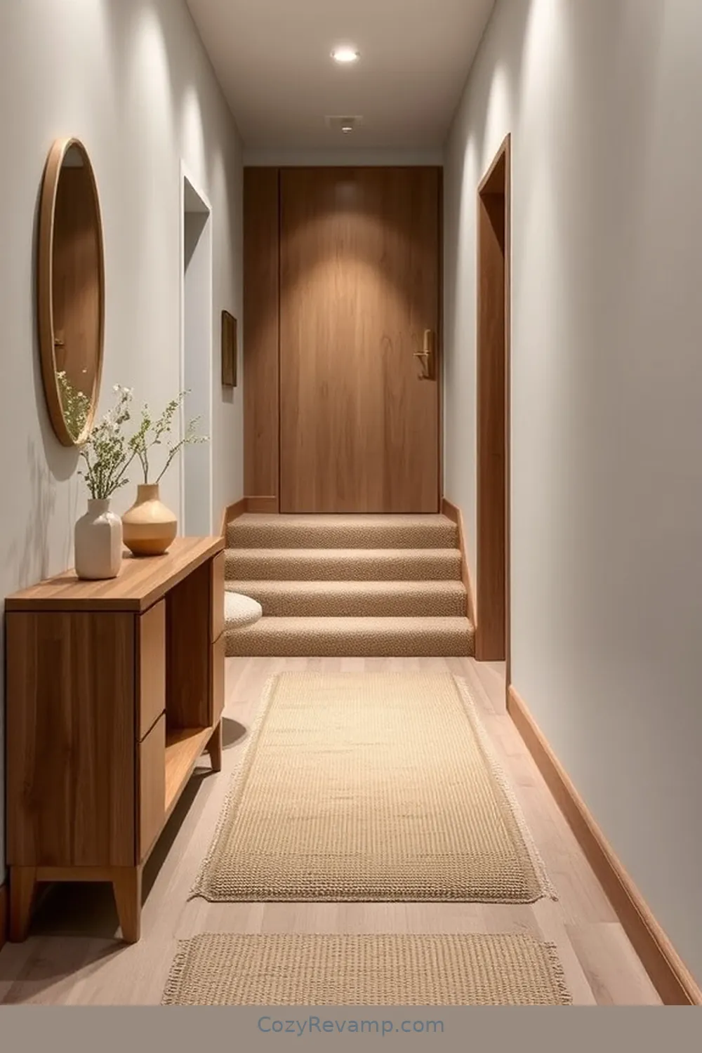 24 Inspiring Minimalist Hallway Ideas Using Natural Fibers 15 Sisal Stair Runner for Added Safety for 24 Inspiring Minimalist Hallway Ideas Using Natural Fibers