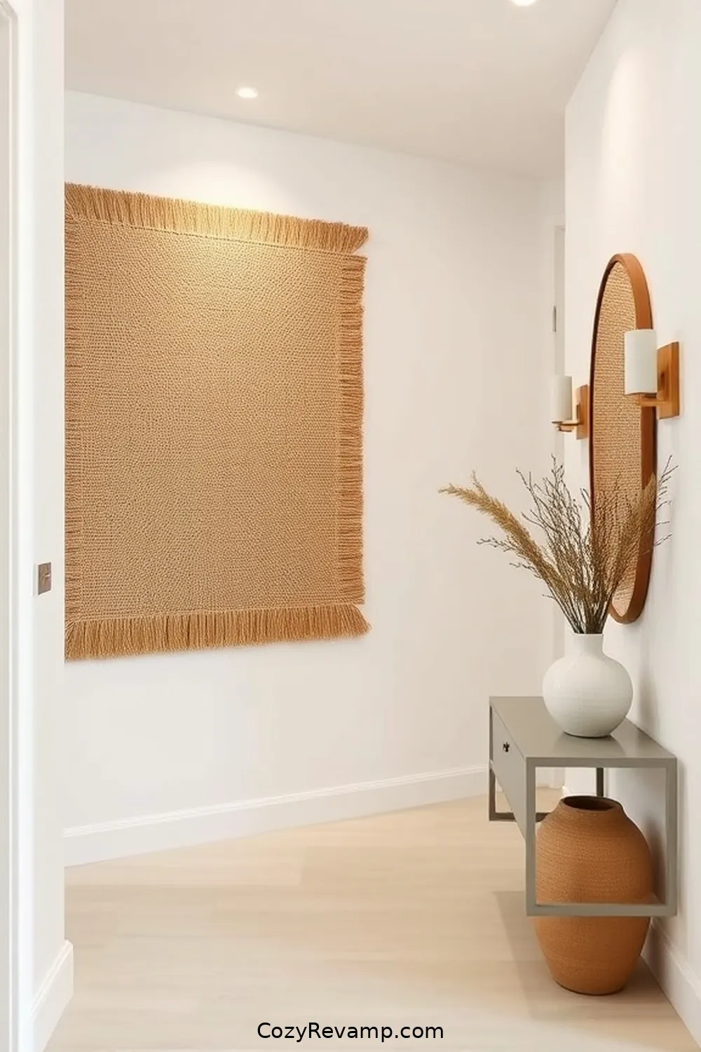 24 Inspiring Minimalist Hallway Ideas Using Natural Fibers 24 Sisal Wall Art for a Statement Piece for 24 Inspiring Minimalist Hallway Ideas Using Natural Fibers