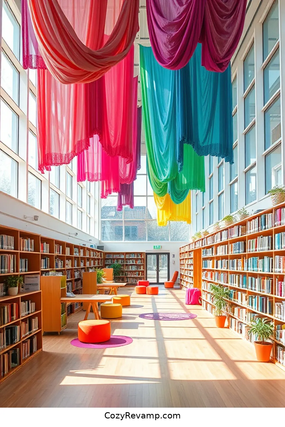 24 Inspiring Scandinavian Libraries Featuring Upcycled Fabric Material 19 Skånes Fagerhult Library, Sweden for 24 Inspiring Scandinavian Libraries Featuring Upcycled Fabric Material