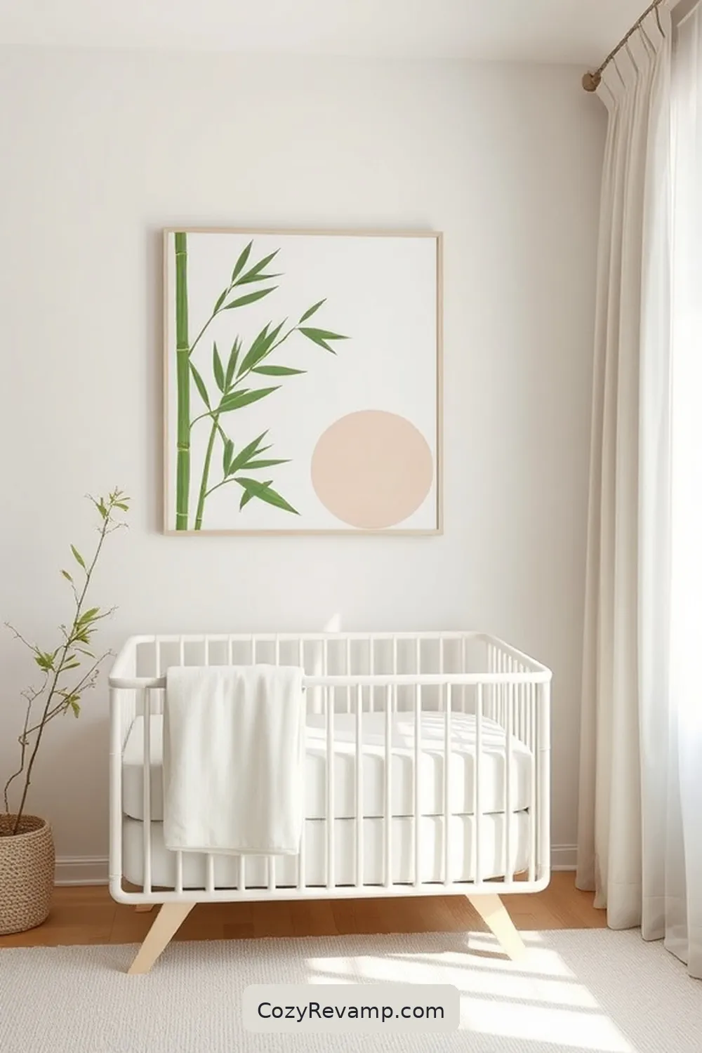 24 Key Elements for a Minimalist Nursery Using Bamboo Material 14 Add Bamboo Wall Art for 24 Key Elements for a Minimalist Nursery Using Bamboo Material