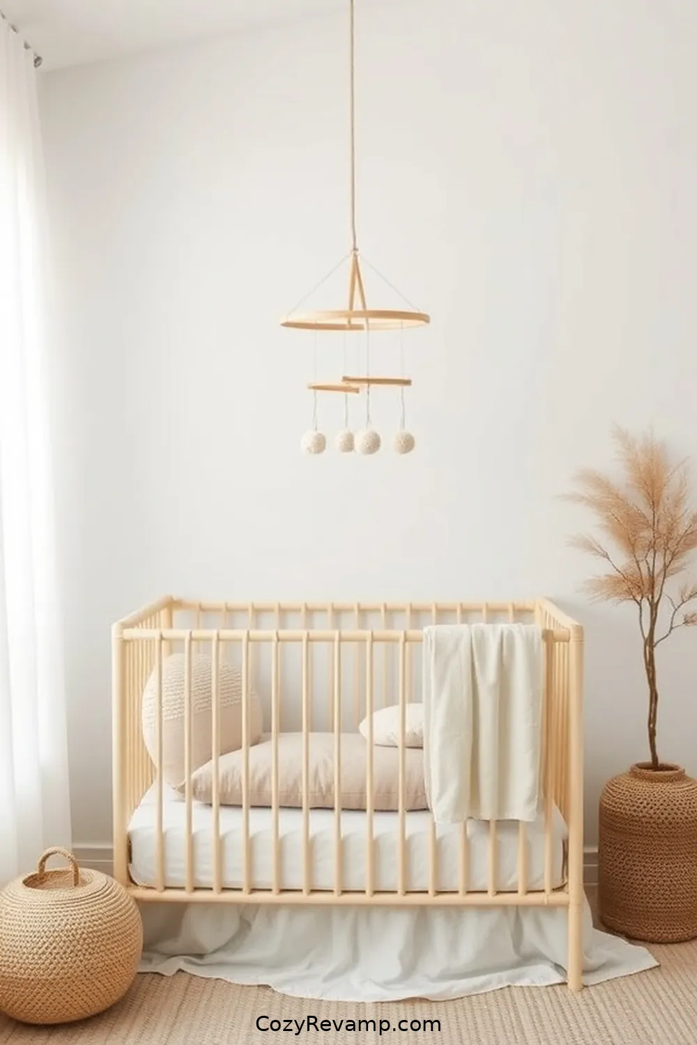 24 Key Elements for a Minimalist Nursery Using Bamboo Material 16 Incorporate Bamboo Mobile for 24 Key Elements for a Minimalist Nursery Using Bamboo Material