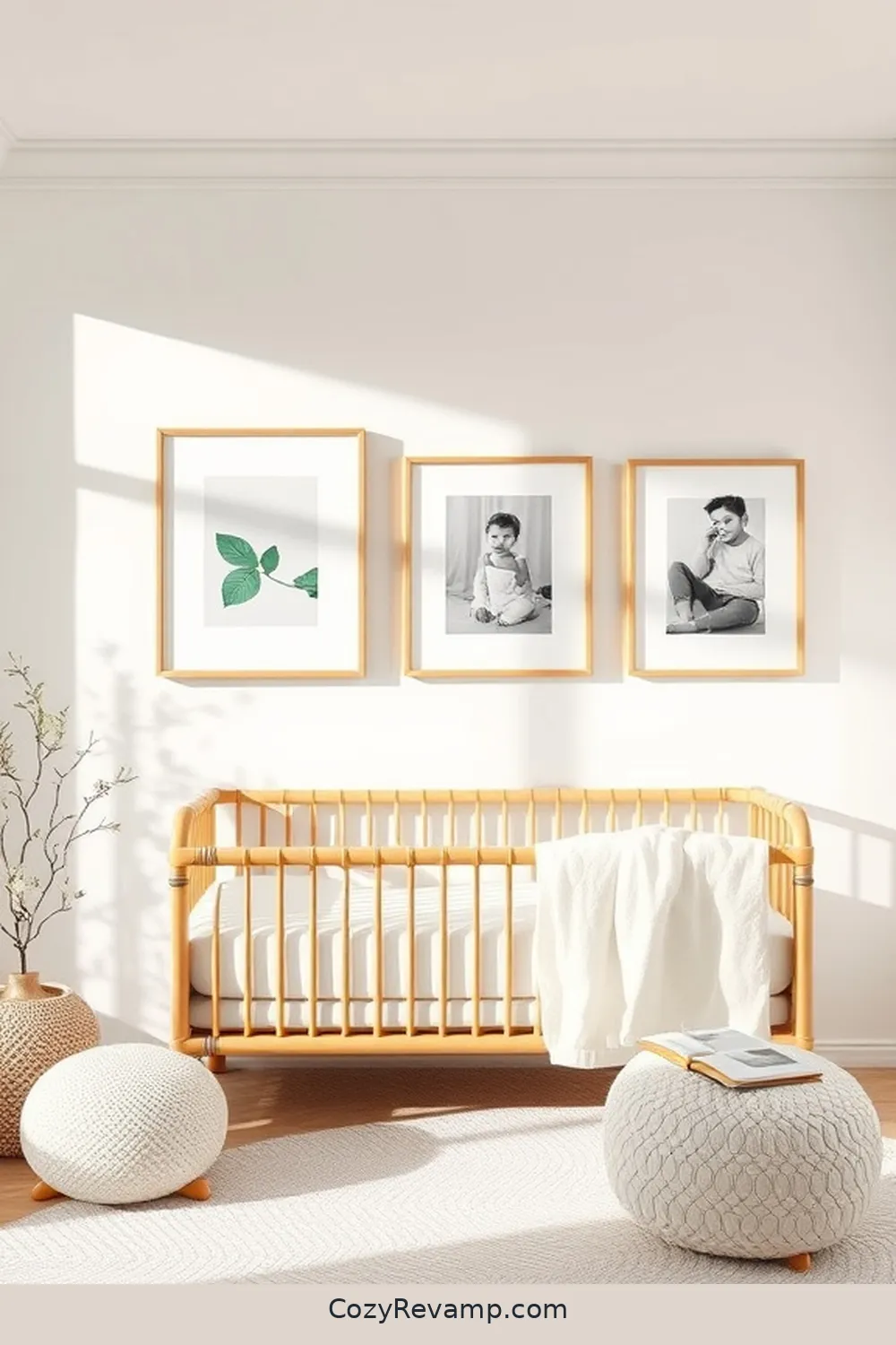 24 Key Elements for a Minimalist Nursery Using Bamboo Material 17 Use Bamboo Picture Frames for 24 Key Elements for a Minimalist Nursery Using Bamboo Material