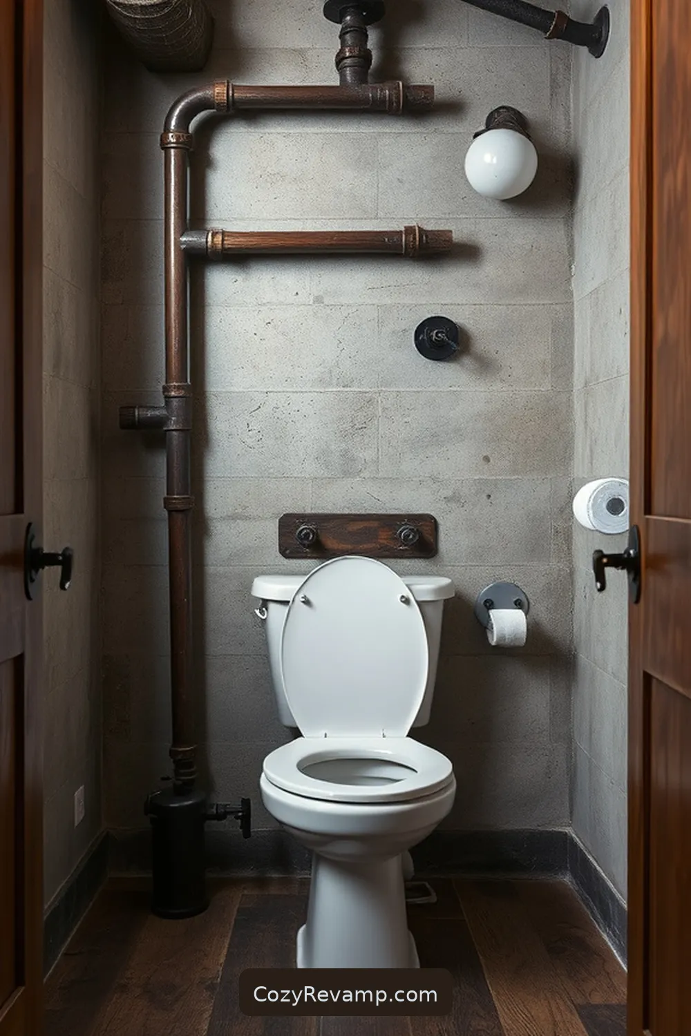 Industrial-Style Toilets for 24 Key Elements of Industrial Bathrooms With Reclaimed Materials