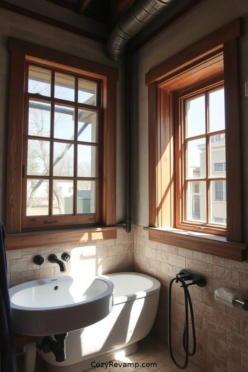 Old Factory Windows for 24 Key Elements of Industrial Bathrooms With Reclaimed Materials