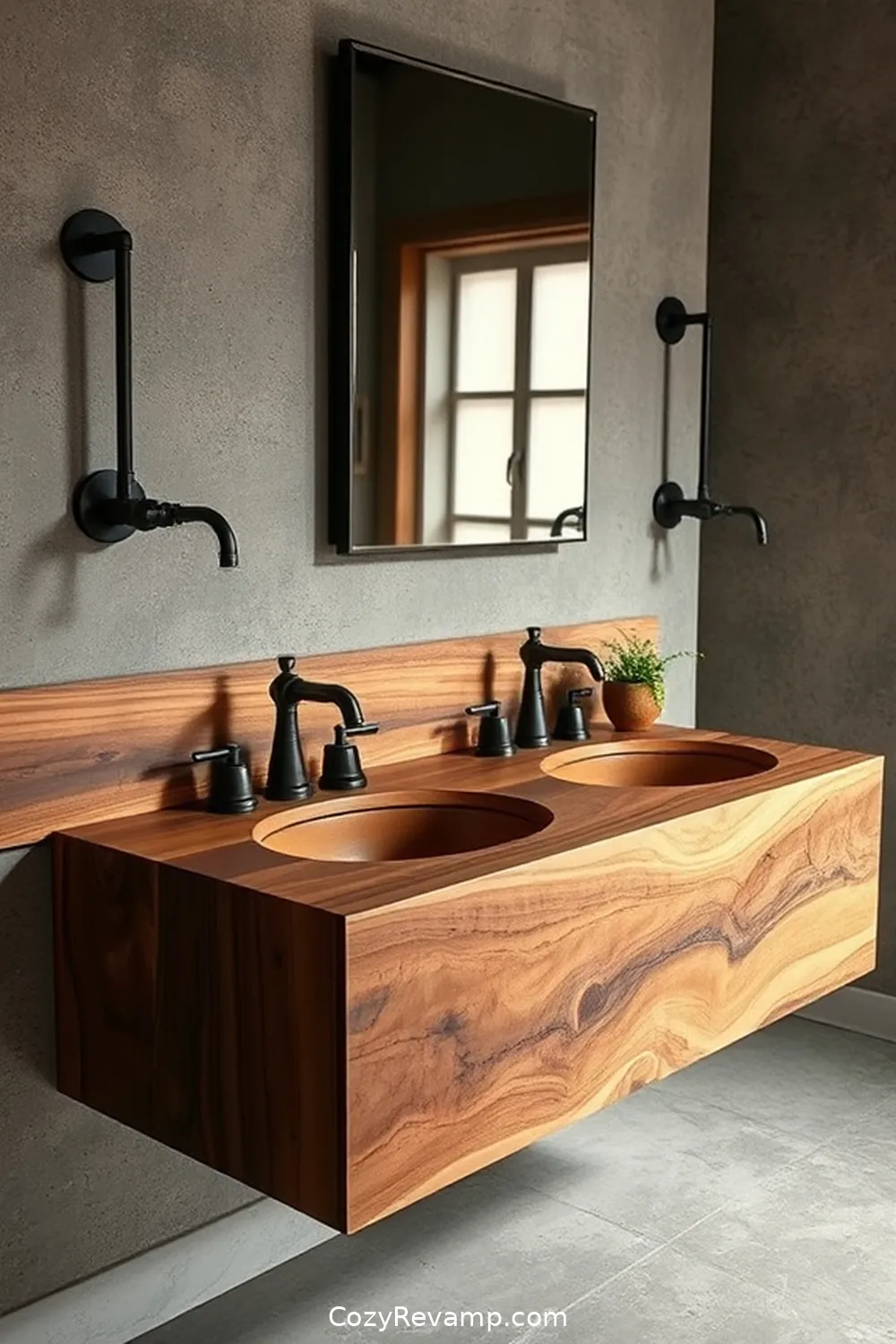 Reclaimed Wood Vanities for 24 Key Elements of Industrial Bathrooms With Reclaimed Materials