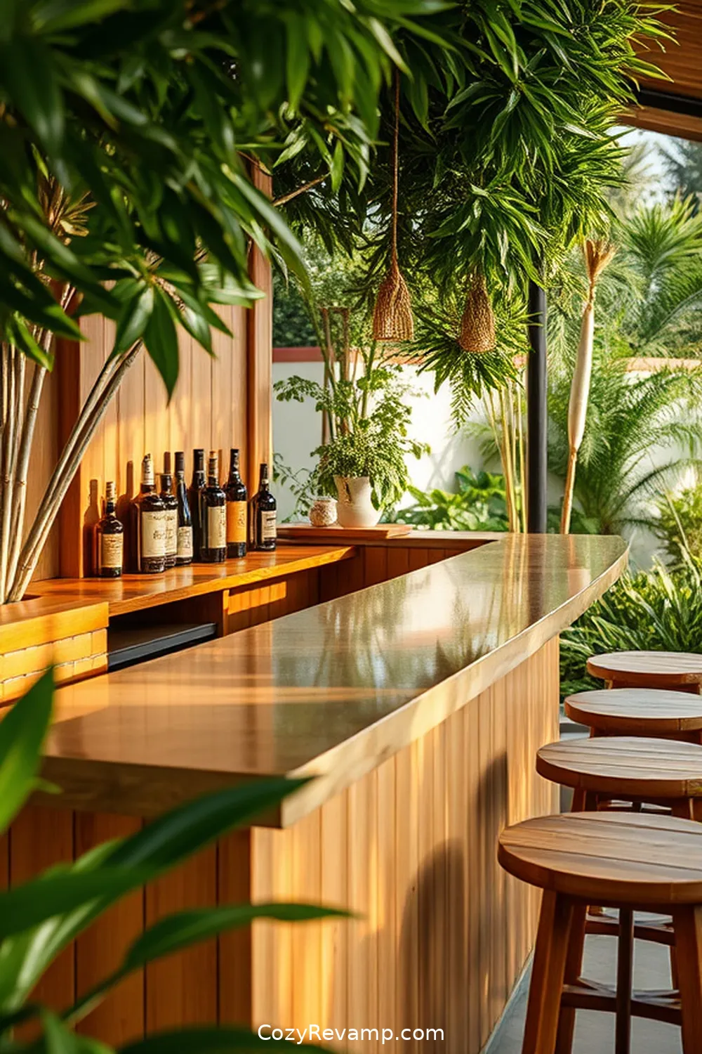Bamboo Bar or Countertop for 24 Must-Have Features for an Industrial Outdoor Patio Using Bamboo Material