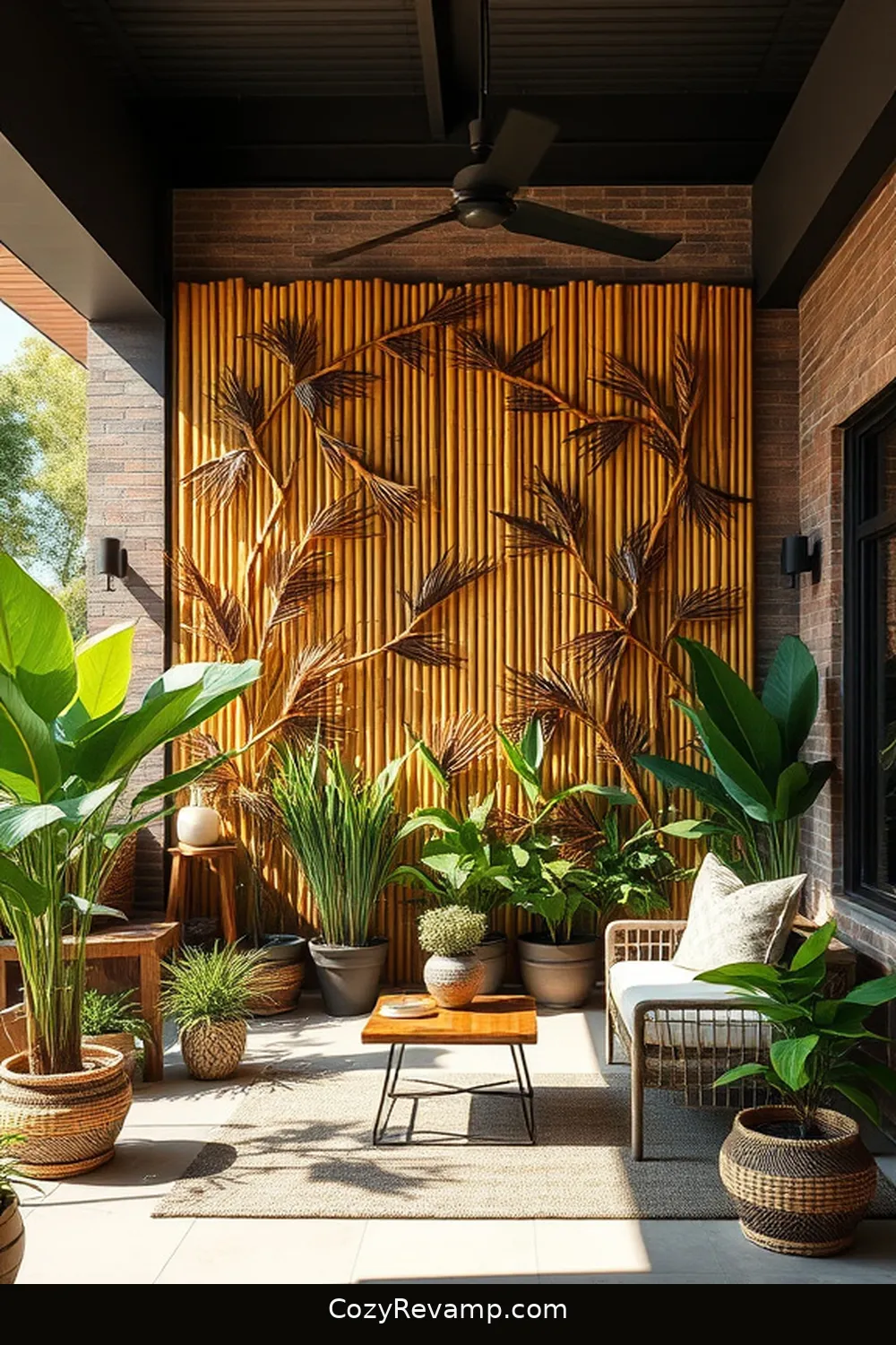 Bamboo Wall Art and Decor for 24 Must-Have Features for an Industrial Outdoor Patio Using Bamboo Material