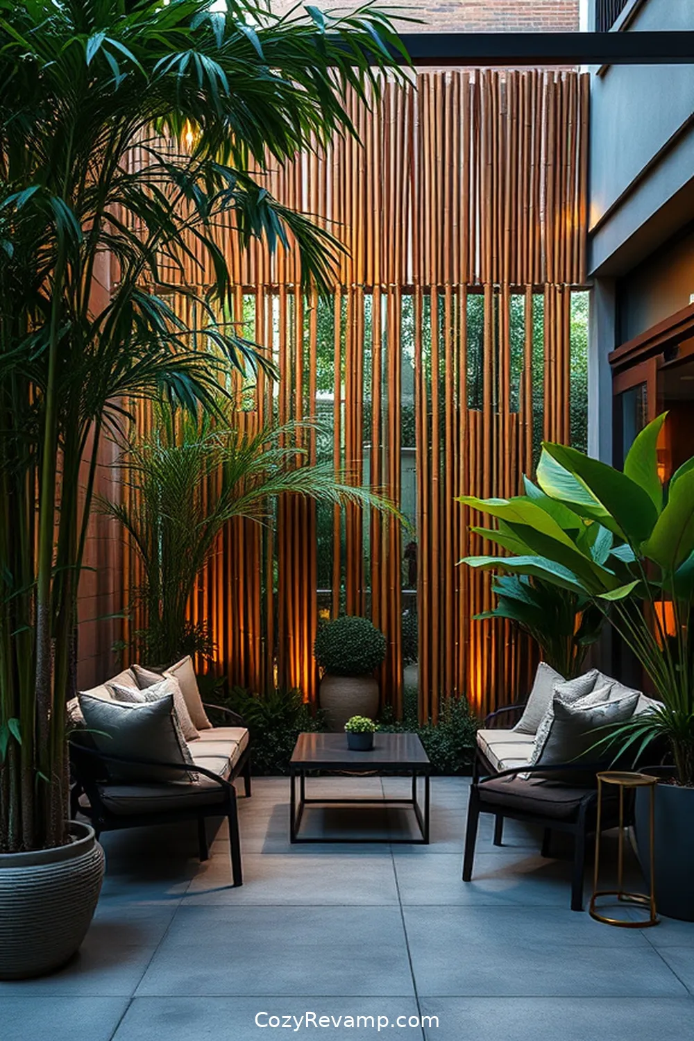 Bamboo Windbreaks for 24 Must-Have Features for an Industrial Outdoor Patio Using Bamboo Material